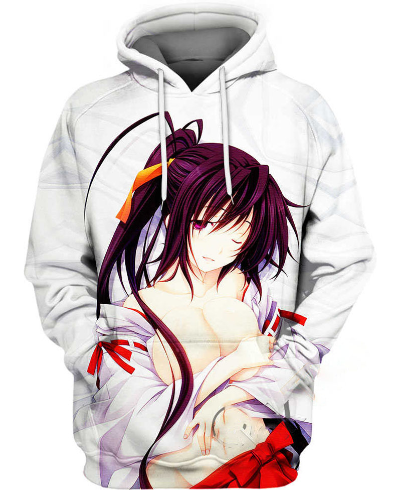 Akeno Himejima Ahegao Hoodie 3D 2 Akeno Himejima Ahegao Hoodie 3D