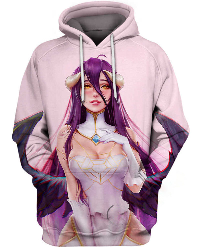 Albedo Angel Overlord Hoodie 3D