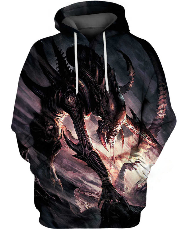 Alien And Predator Hoodie 3D