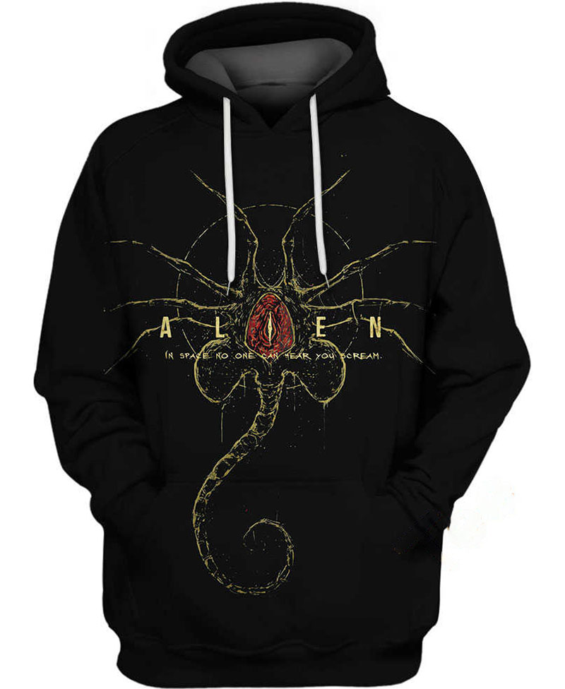 Alien In Space Hoodie 3D
