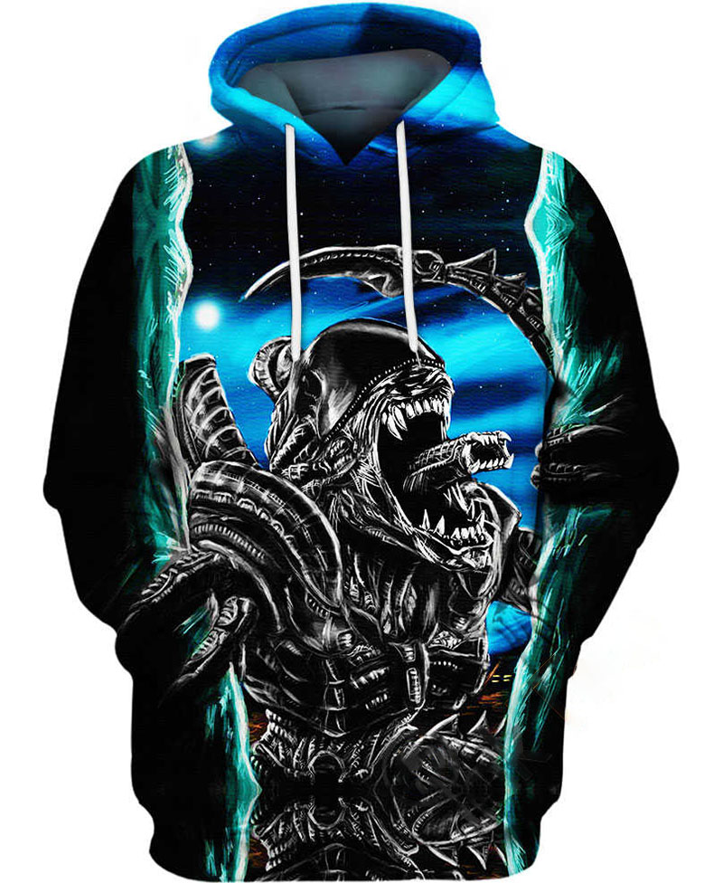Alien Mouth Hoodie 3D