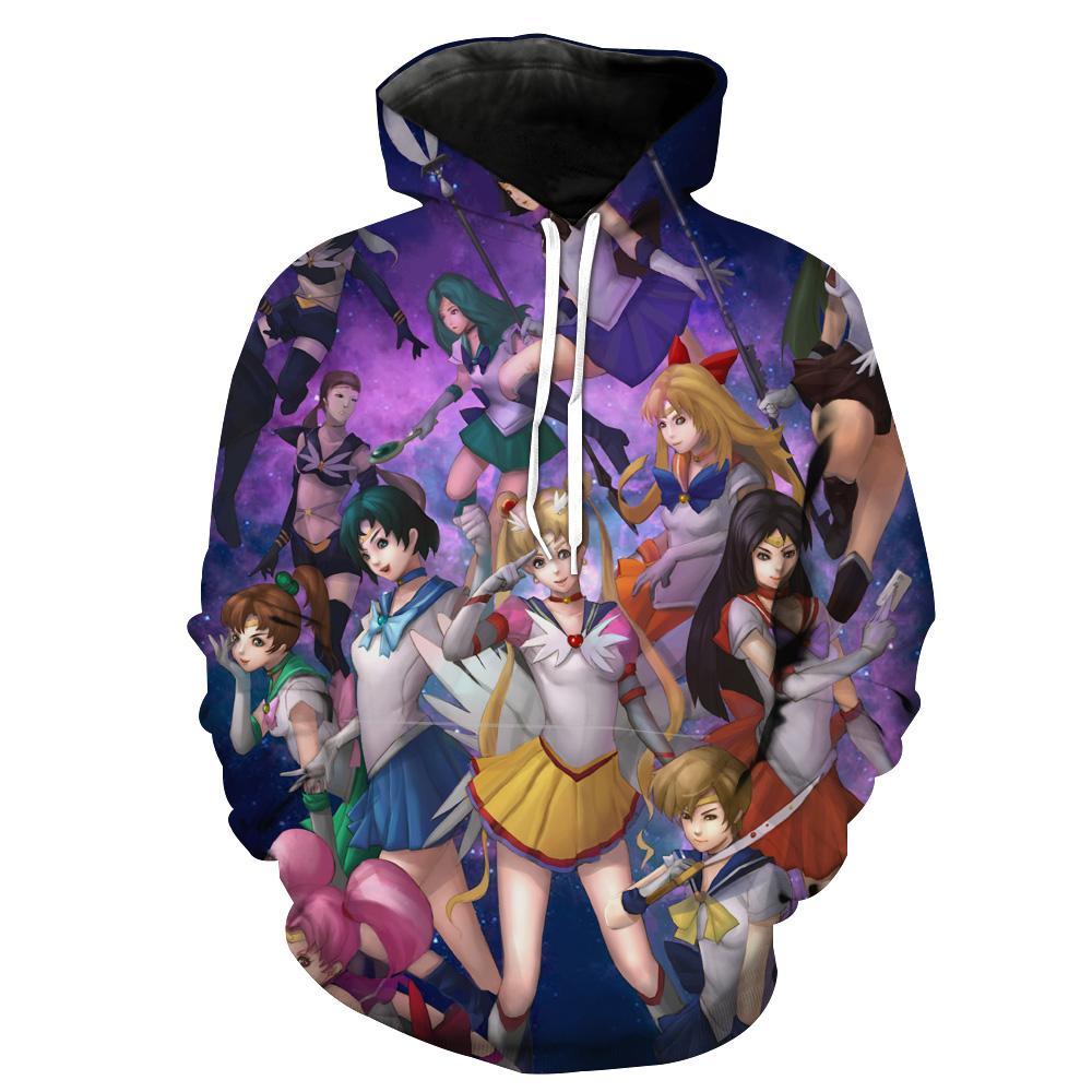 All Character Sailor Moon Venus Moon Jupiter Mars Hoodie 3D