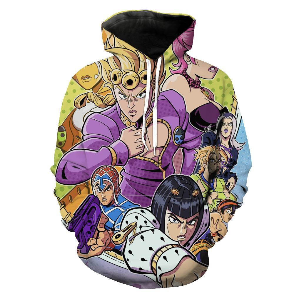 All Golden Wind Character Jojo’s Bizarre Adventure Hoodie 3D