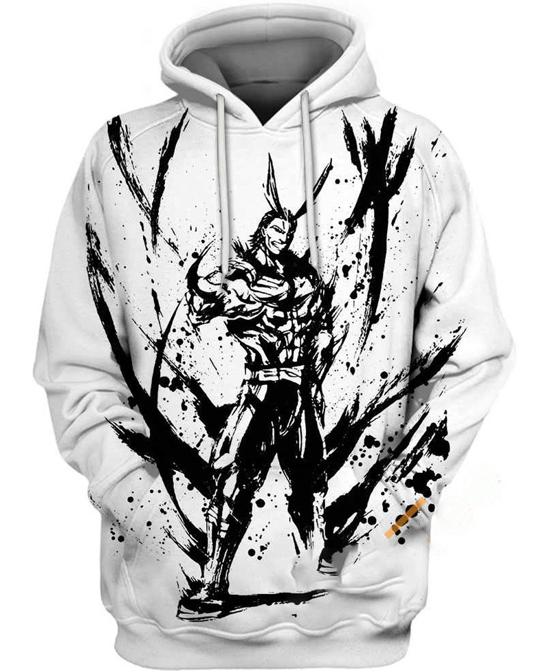 All Might Ink Splatt Hoodie 3D 3 All Might Ink Splatt Hoodie 3D