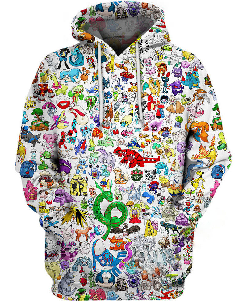 All Pokemon Hoodie 3D 9 All Pokemon Hoodie 3D