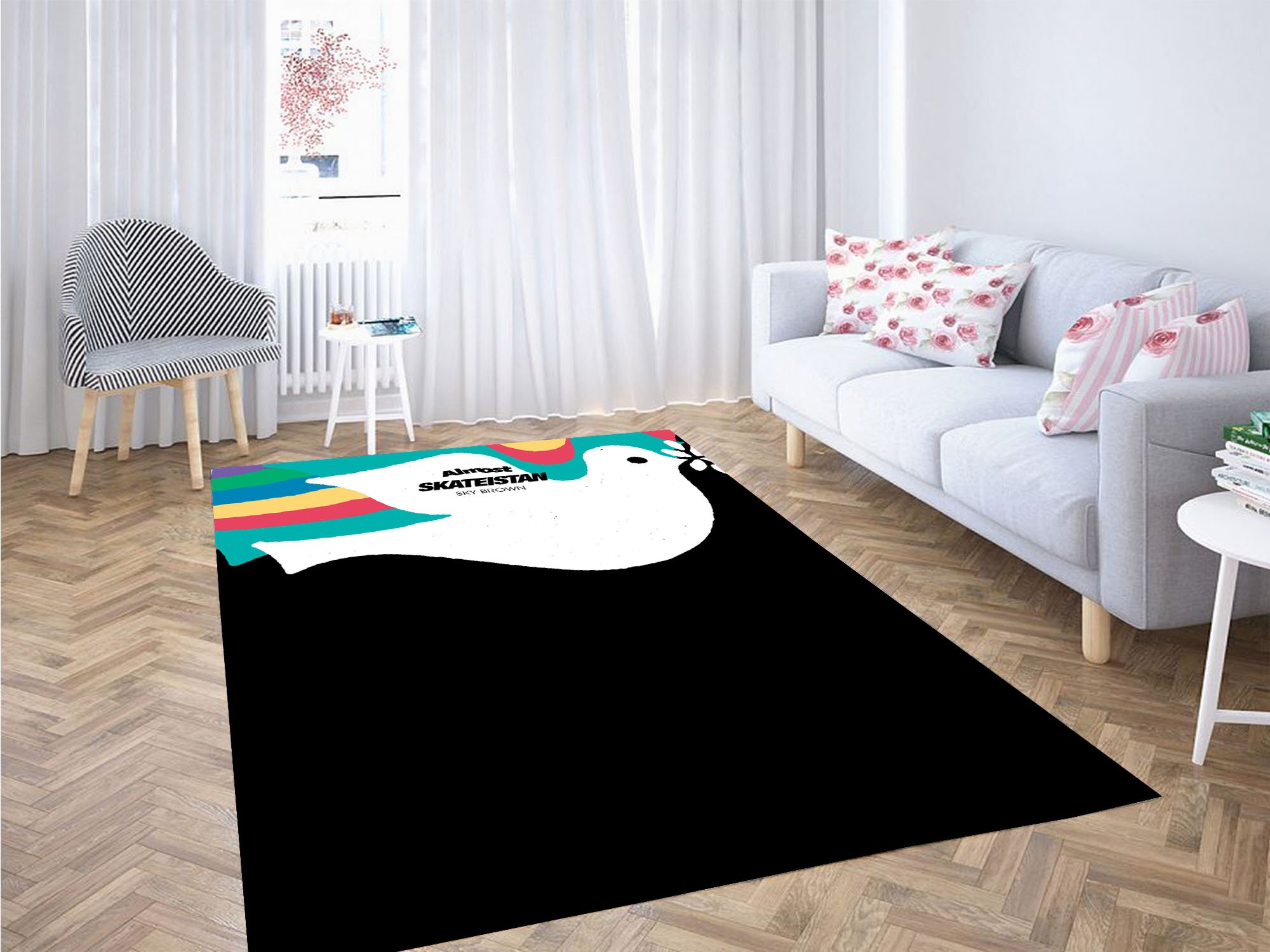 Almost Skateistan Sky Brown Brand Carpet Rug