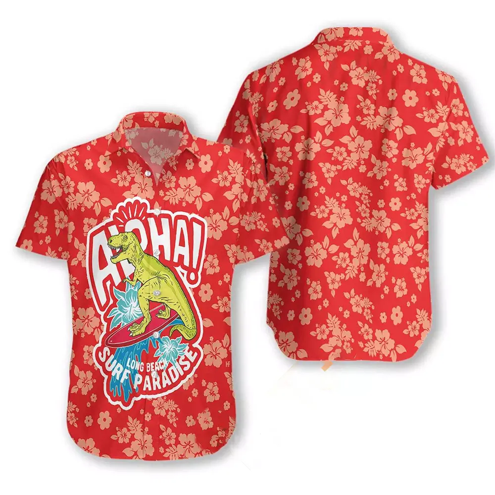 Aloha Surfing T-rex Dinosaur Hawaiian shirts 13 Aloha Surfing T-rex Dinosaur Hawaiian shirts