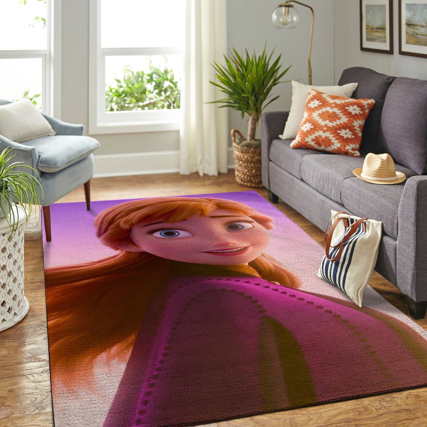 Amazon Anna Frozen Living Room Area Rug