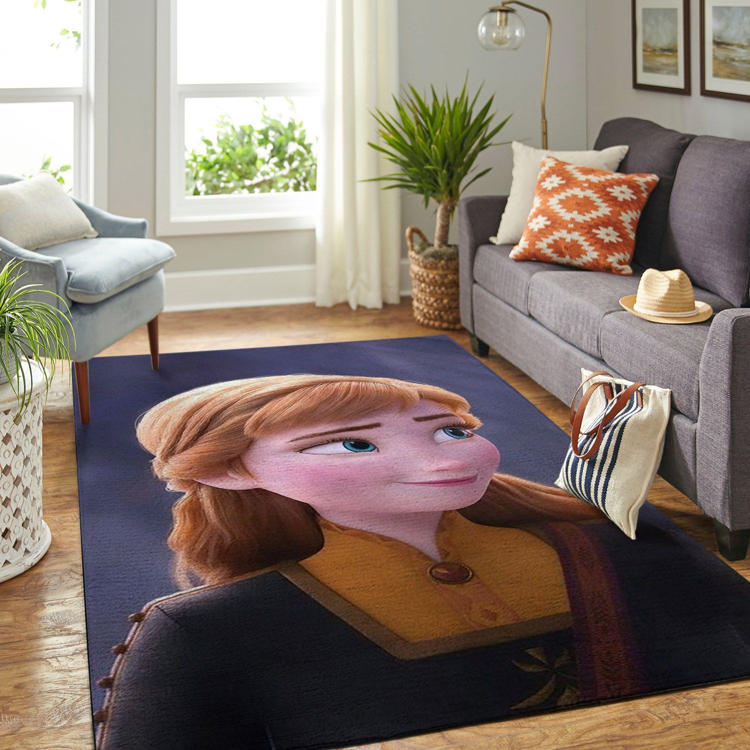 Amazon Anna Frozen Living Room Area Rug