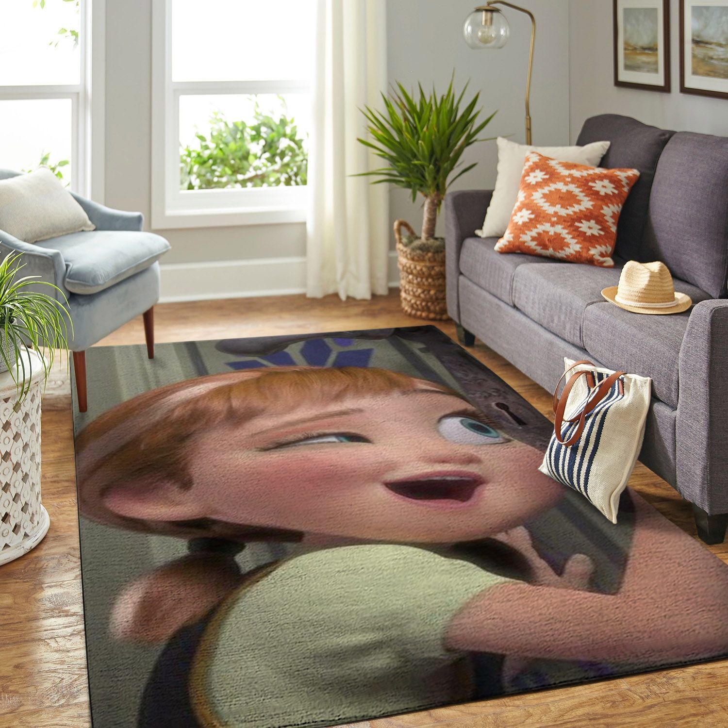 Amazon Anna Frozen Living Room Area Rug