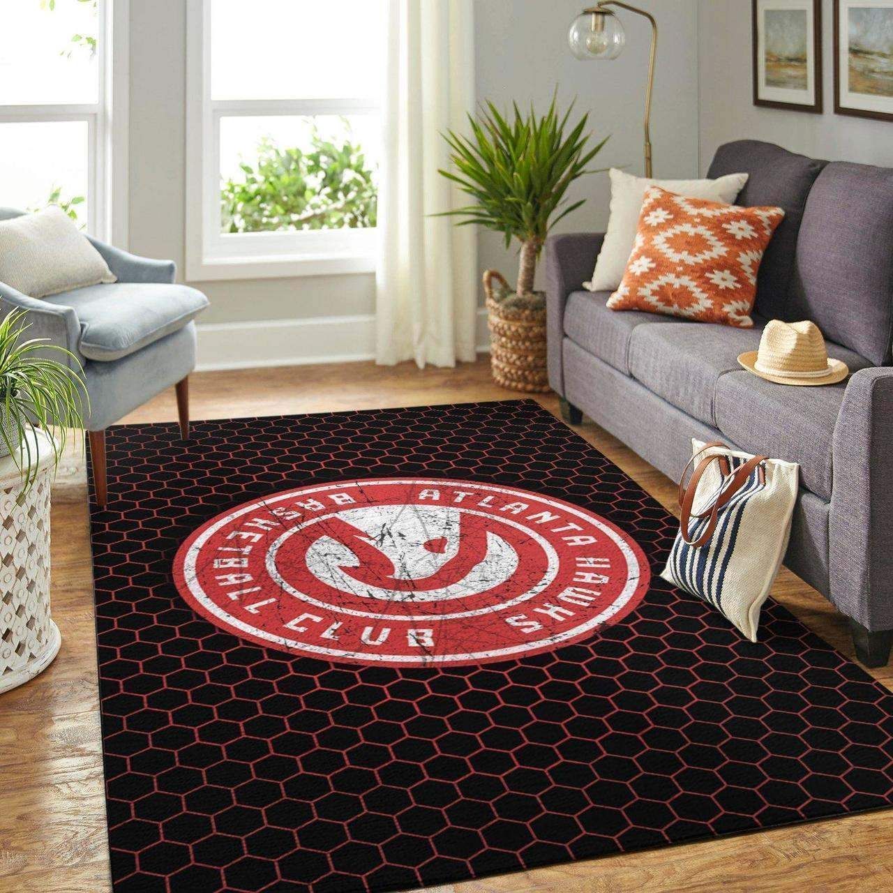 Amazon Atlanta Hawks Living Room Area Rug