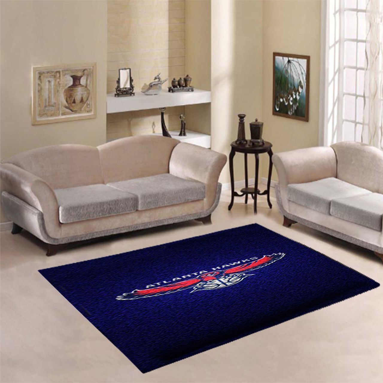 Amazon Atlanta Hawks Living Room Area Rug