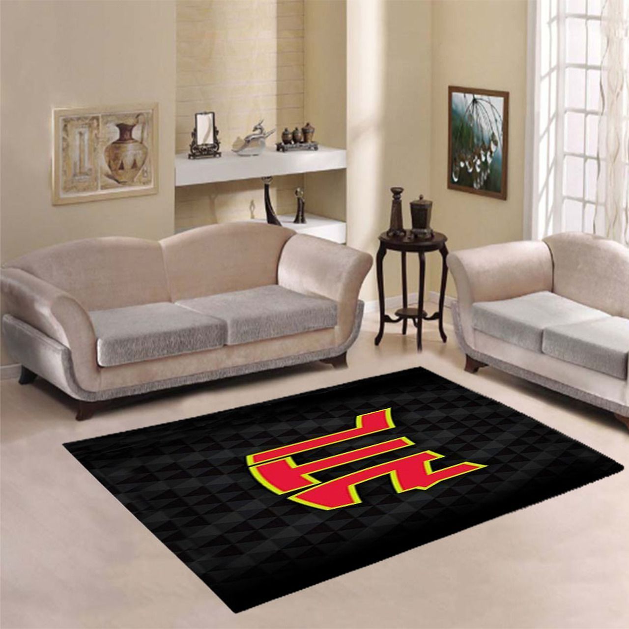 Amazon Atlanta Hawks Living Room Area Rug