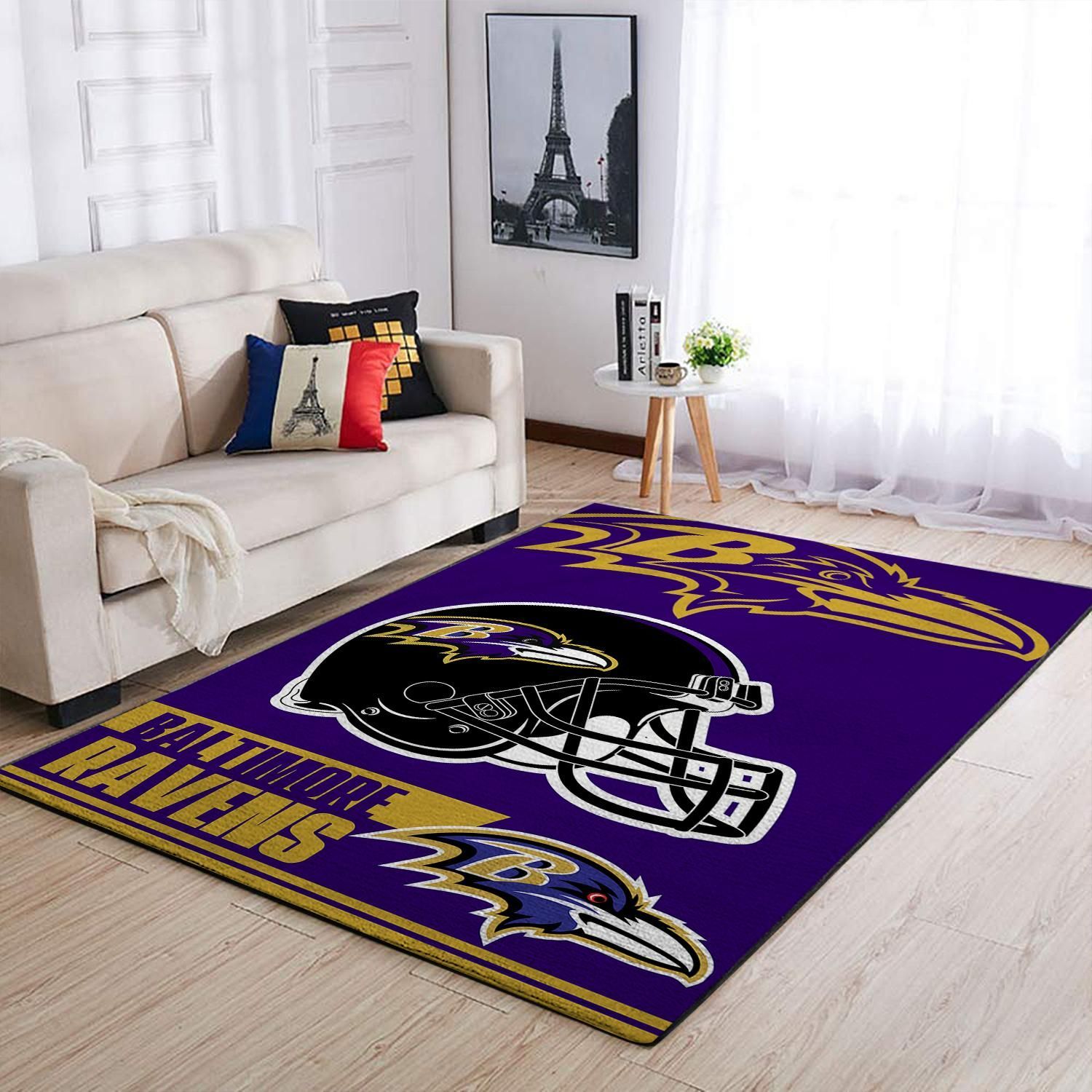 Amazon Baltimore Ravens Living Room Area Rug