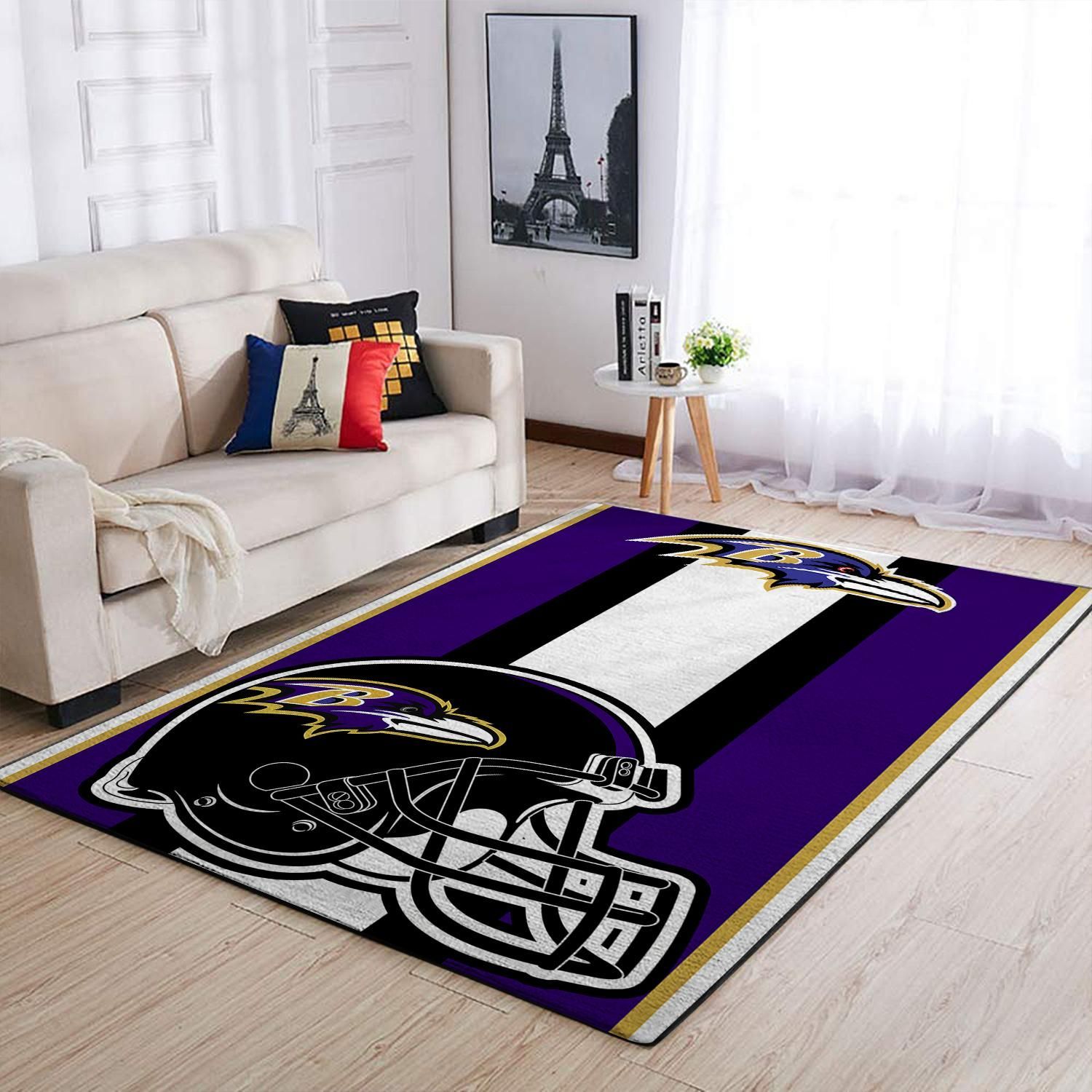 Amazon Baltimore Ravens Living Room Area Rug