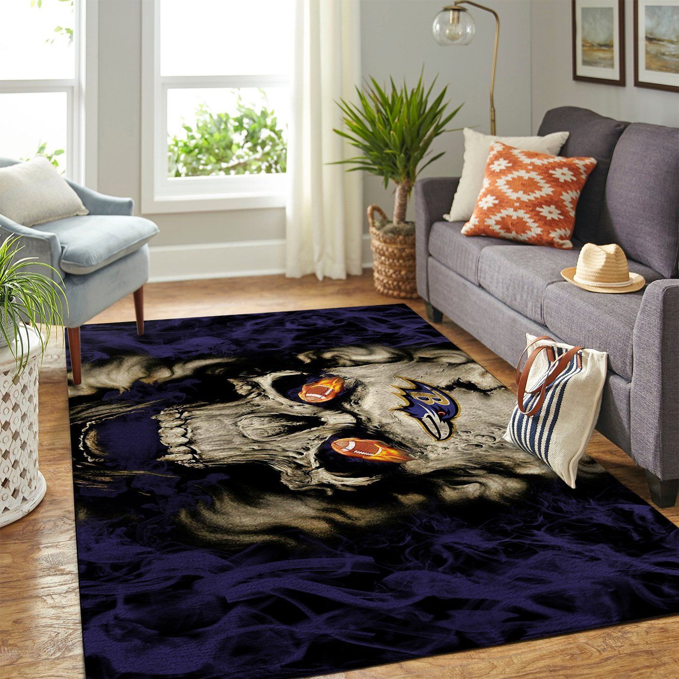 Amazon Baltimore Ravens Living Room Area Rug