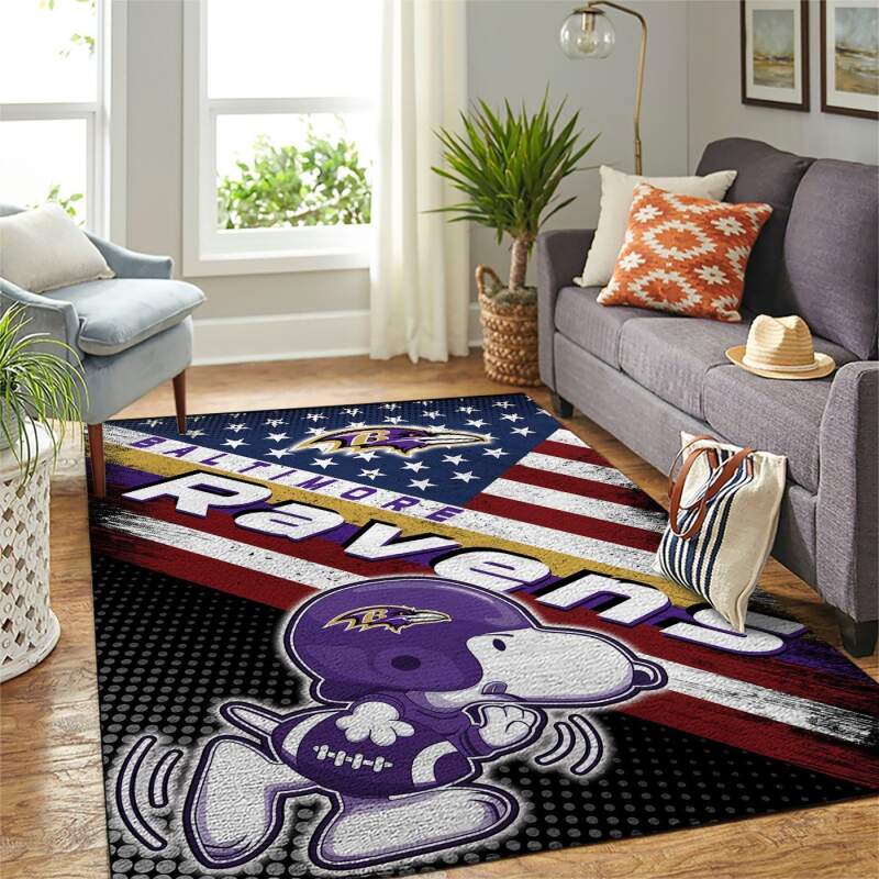 Amazon Baltimore Ravens Living Room Area Rug