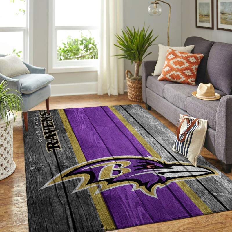 Amazon Baltimore Ravens Living Room Area Rug