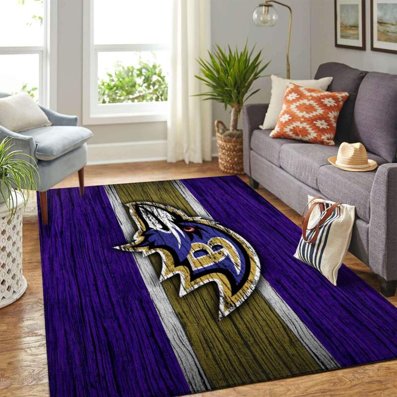 Amazon Baltimore Ravens Living Room Area Rug