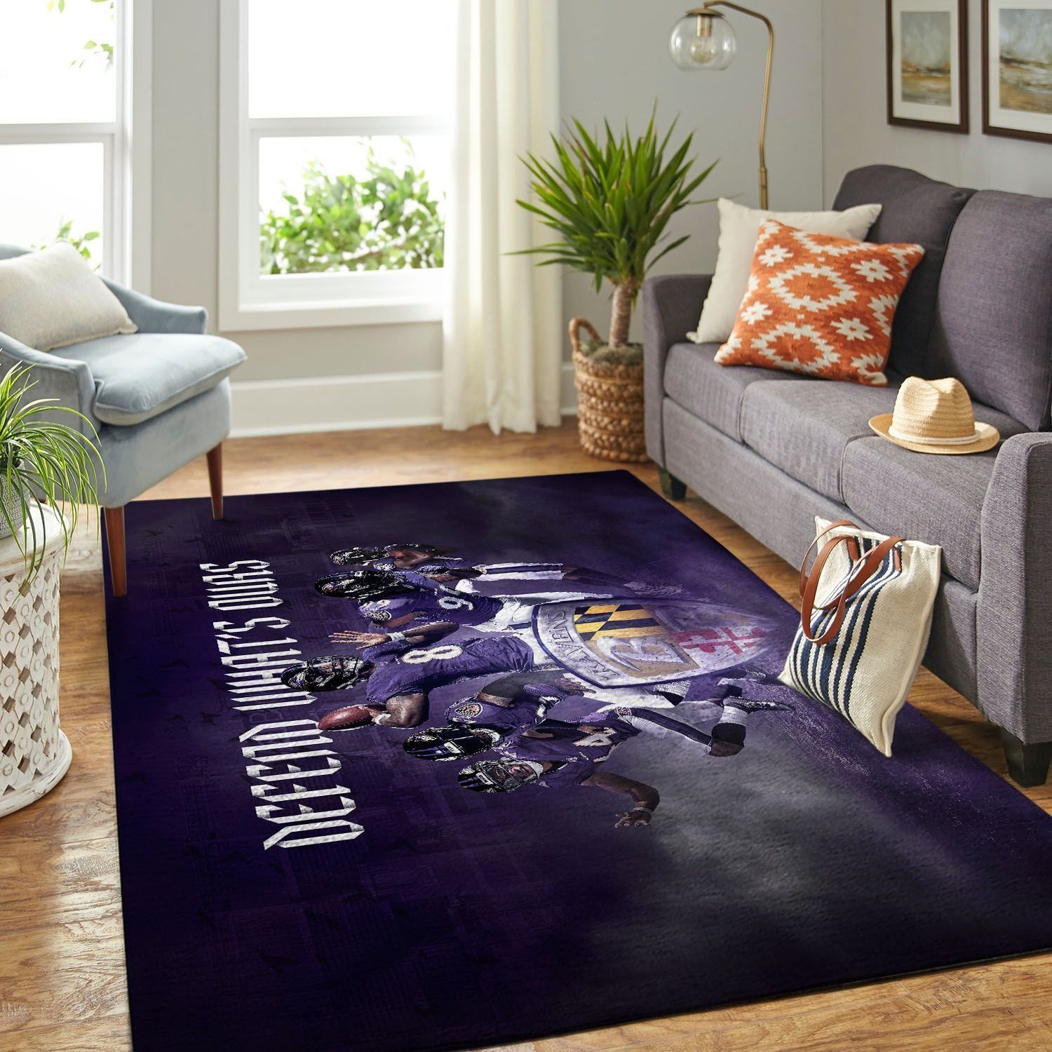 Amazon Baltimore Ravens Living Room Area Rug