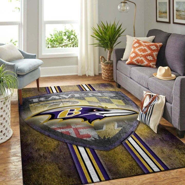 Amazon Baltimore Ravens Living Room Area Rug