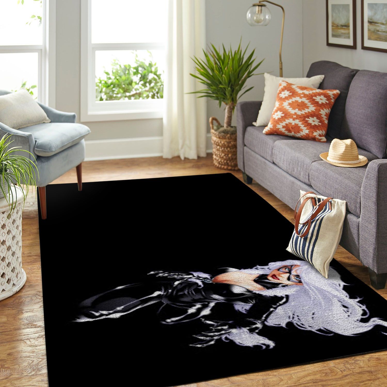 Amazon Black Cat Living Room Area Rug