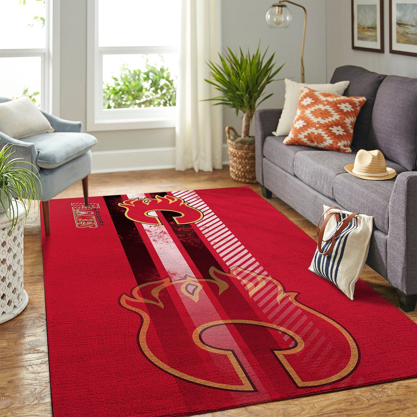 Amazon Calgary Flames Living Room Area Rug