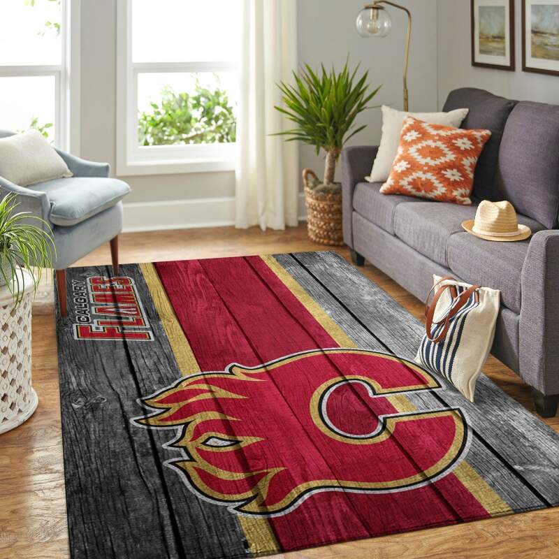 Amazon Calgary Flames Living Room Area Rug