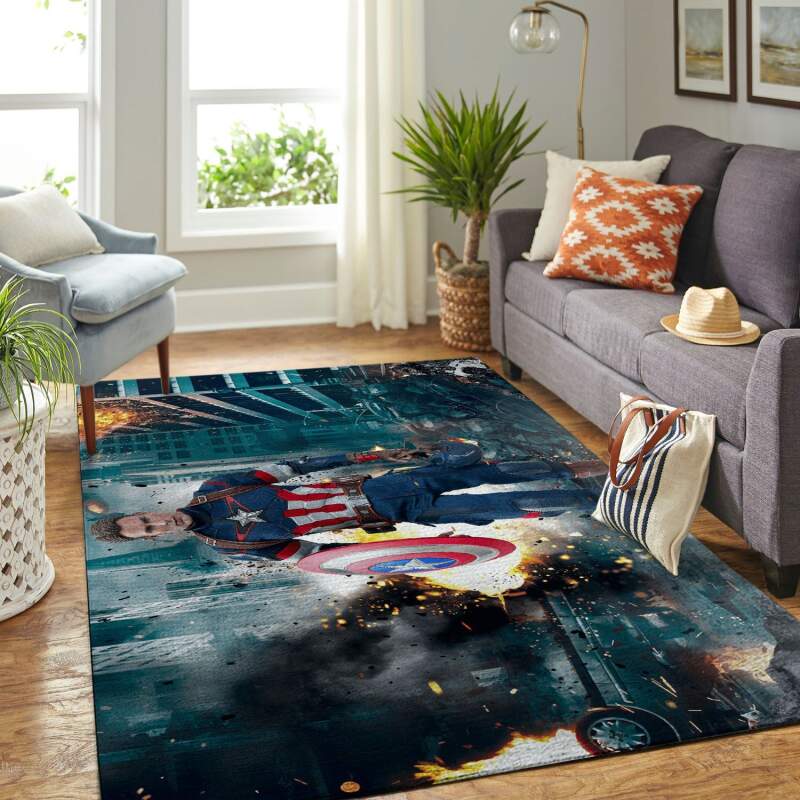 Amazon Captain America Living Room Area Rug