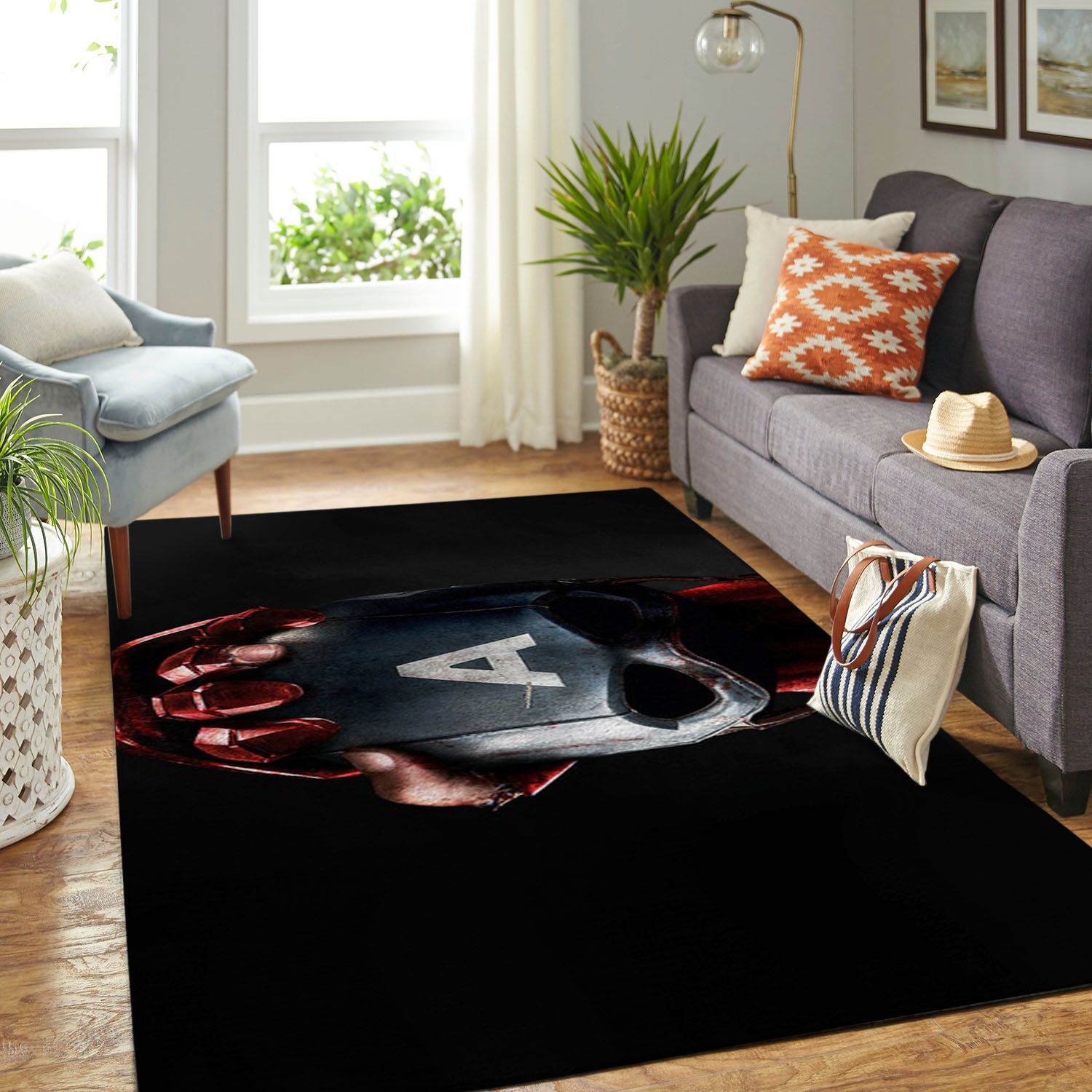 Amazon Captain America Living Room Area Rug