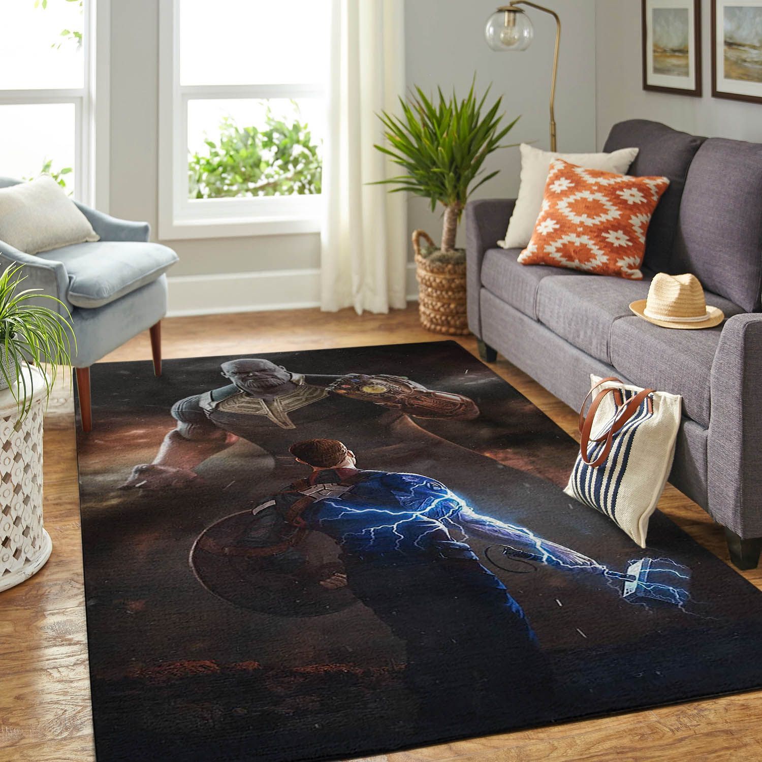 Amazon Captain America Living Room Area Rug