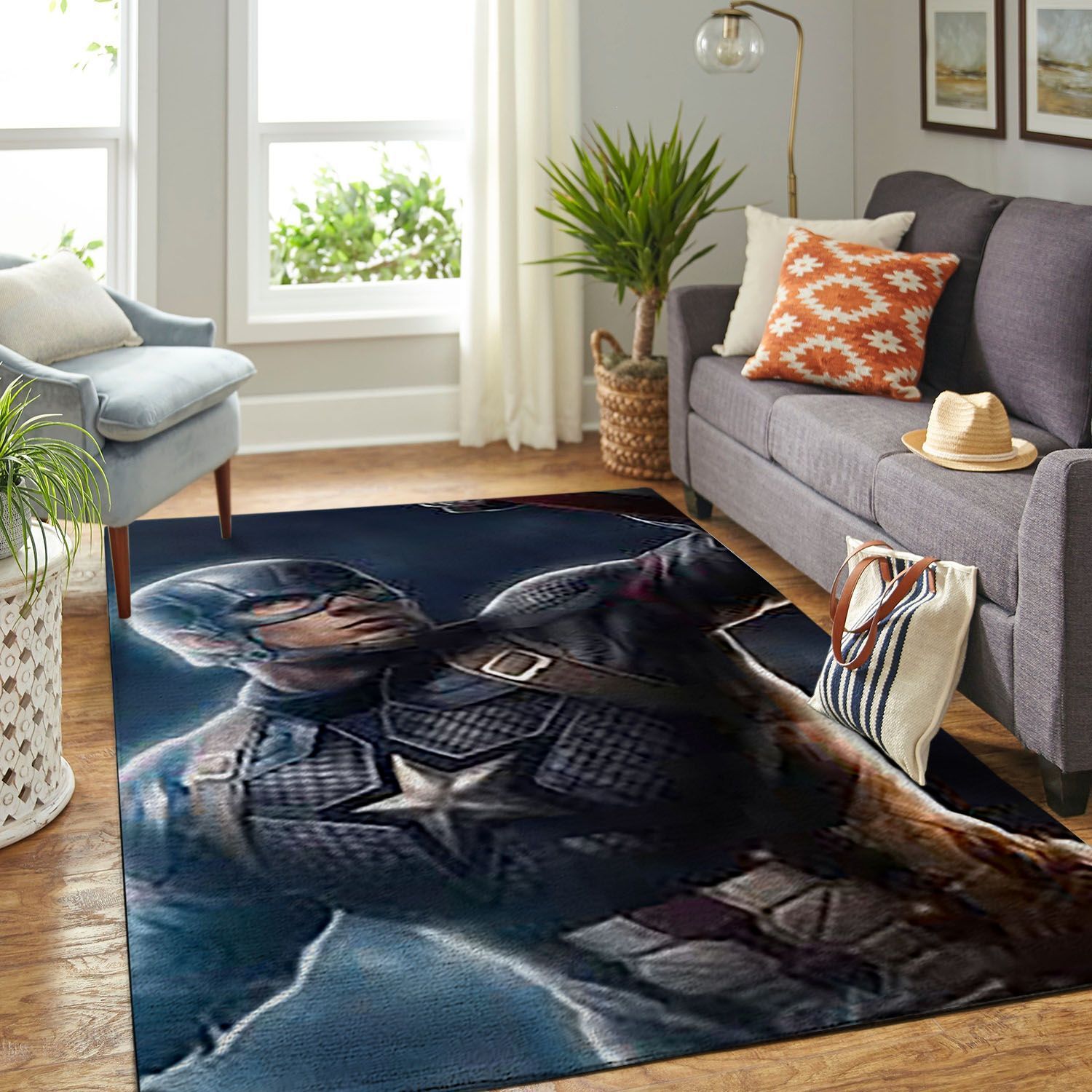 Amazon Captain America Living Room Area Rug