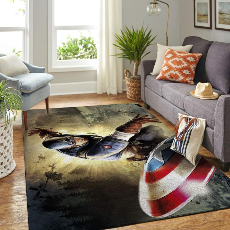 Amazon Captain America Living Room Area Rug