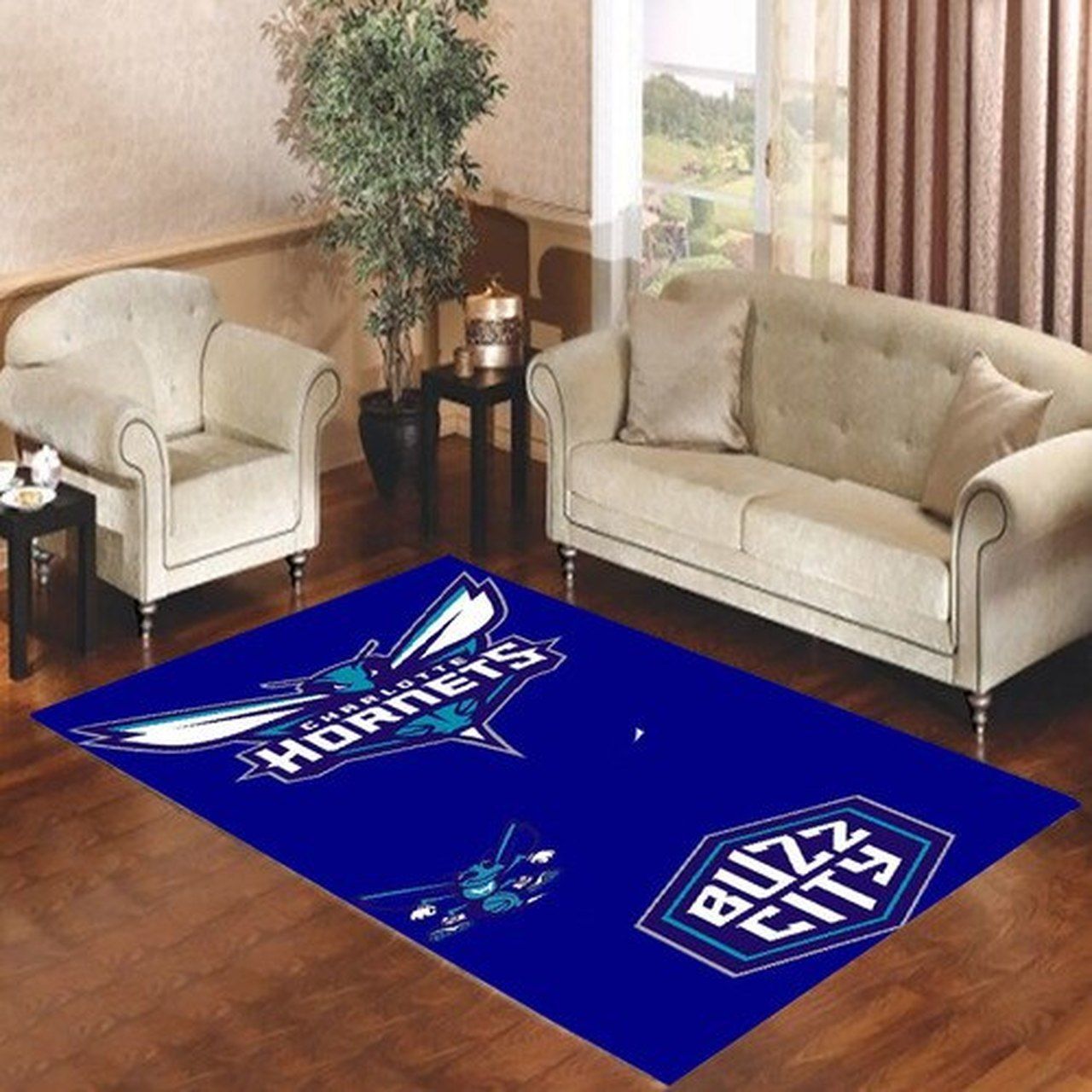 Amazon Charlotte Hornets Living Room Area Rug