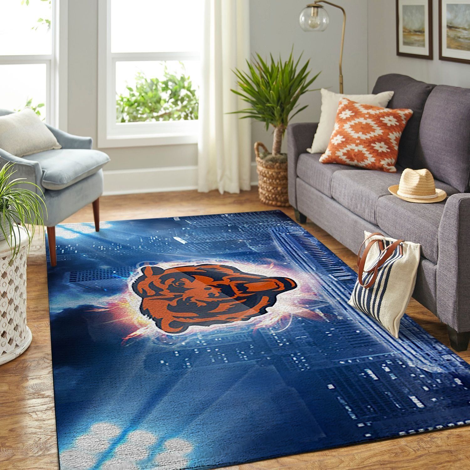Amazon Chicago Bears Living Room Area Rug