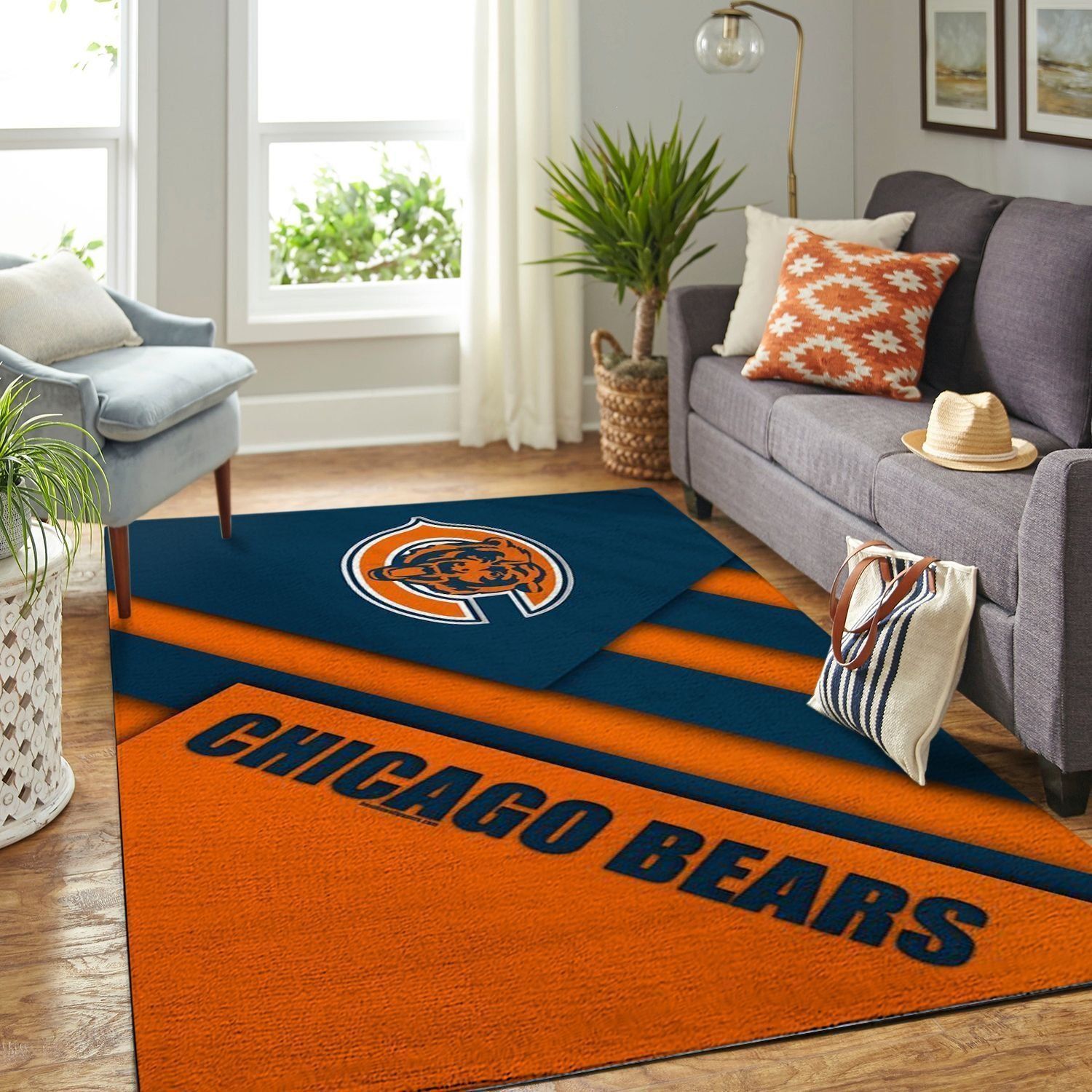 Amazon Chicago Bears Living Room Area Rug