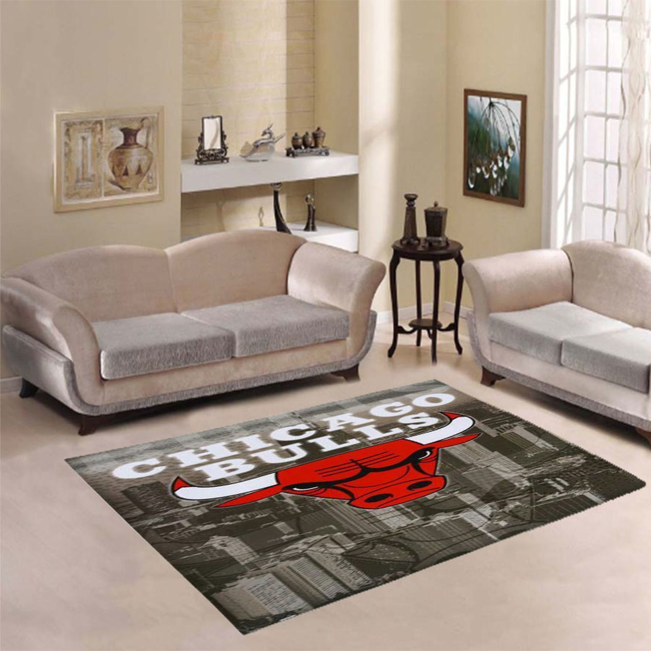 Amazon Chicago Bulls Living Room Area Rug