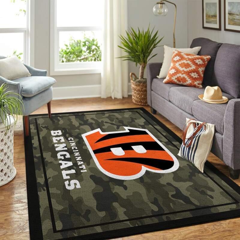 Amazon Cincinnati Bengals Living Room Area Rug