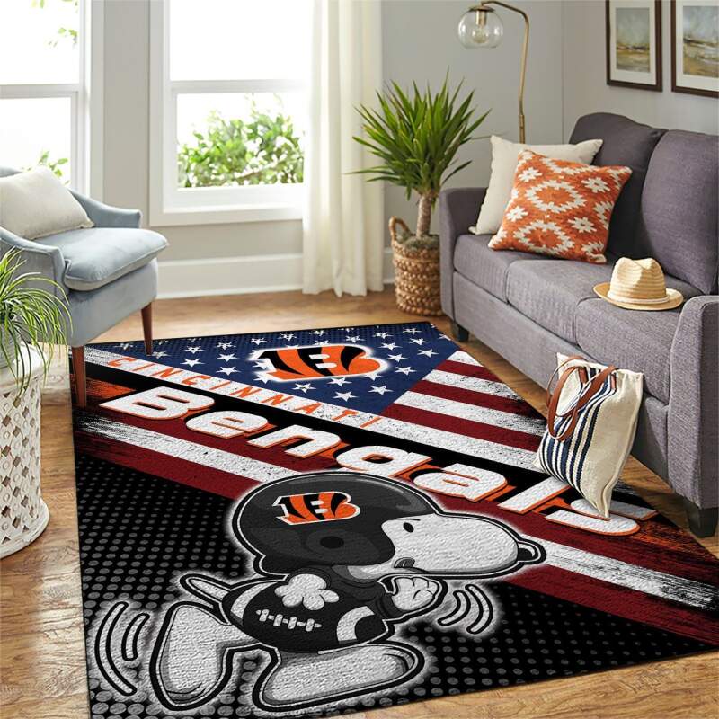 Amazon Cincinnati Bengals Living Room Area Rug