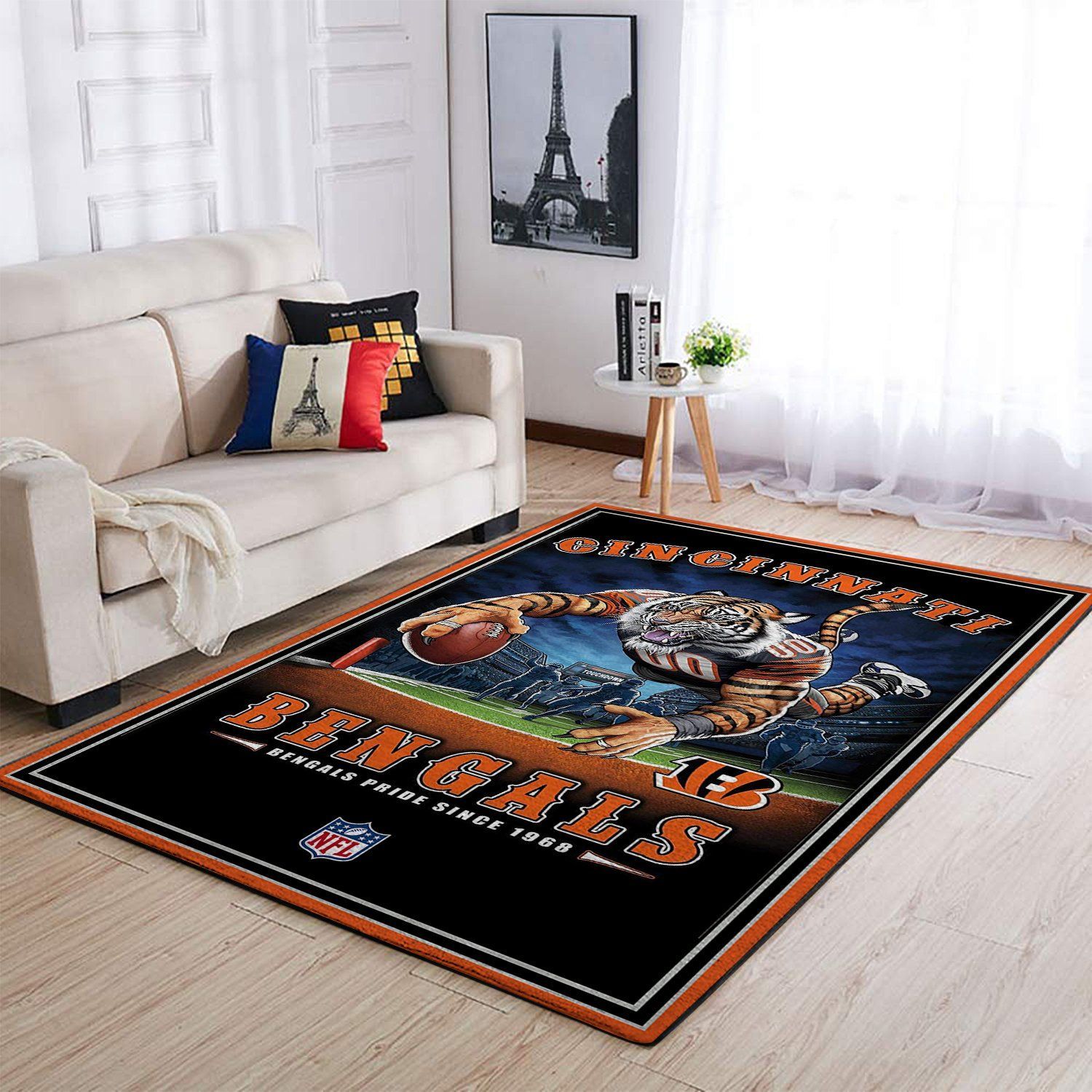 Amazon Cincinnati Bengals Living Room Area Rug