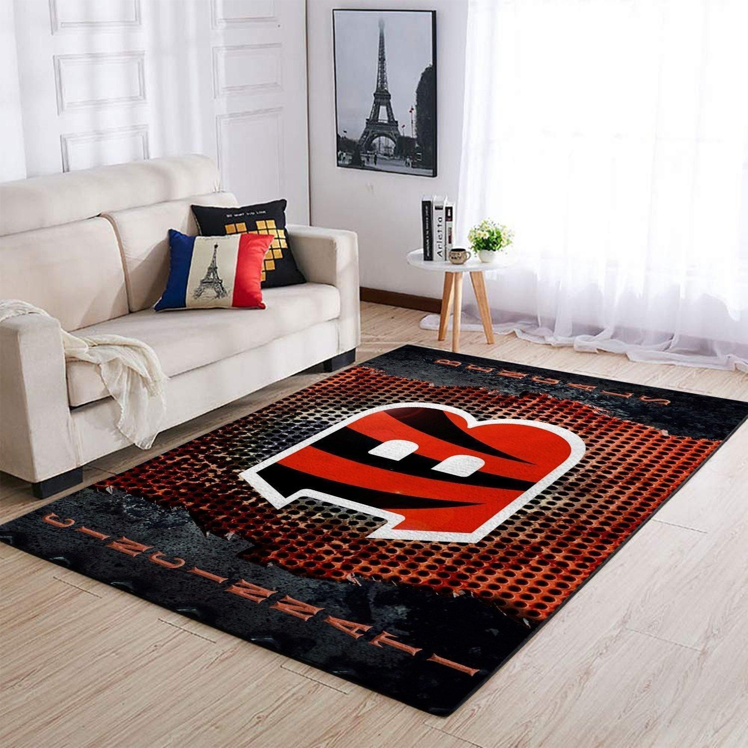 Amazon Cincinnati Bengals Living Room Area Rug