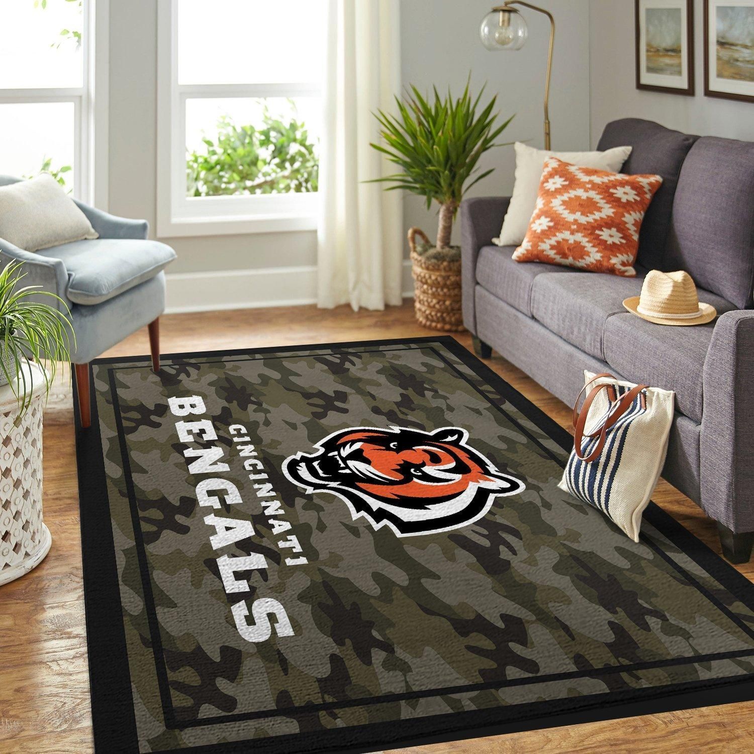 Amazon Cincinnati Bengals Living Room Area Rug