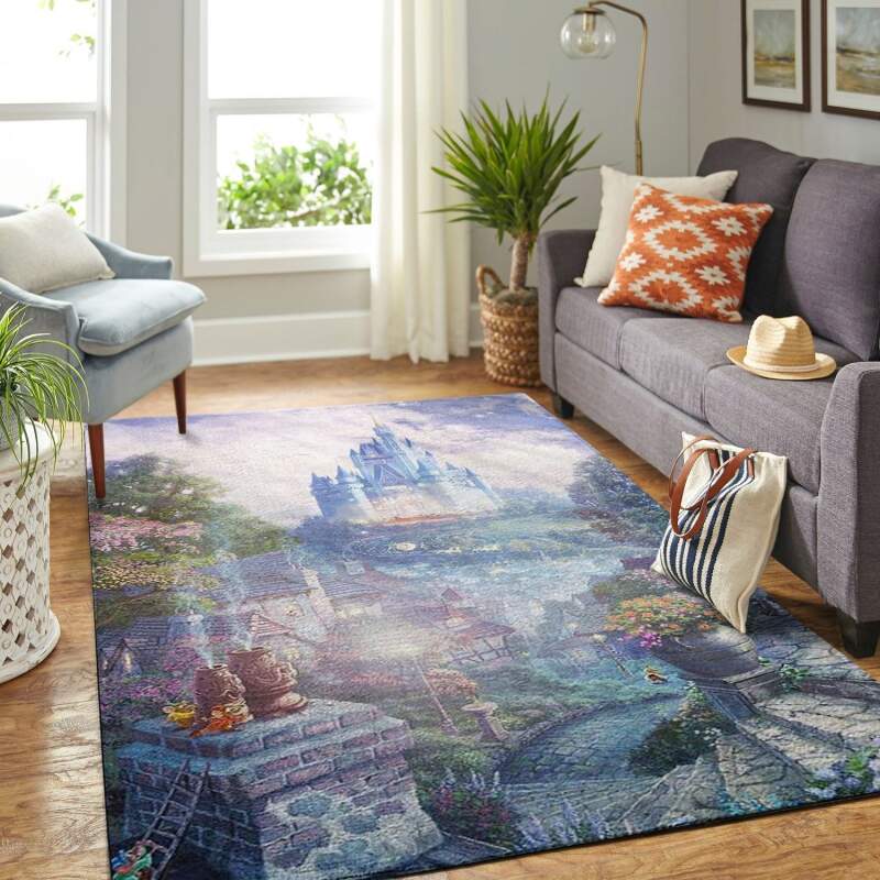 Amazon Cinderella Disney Castle Living Room Area Rug
