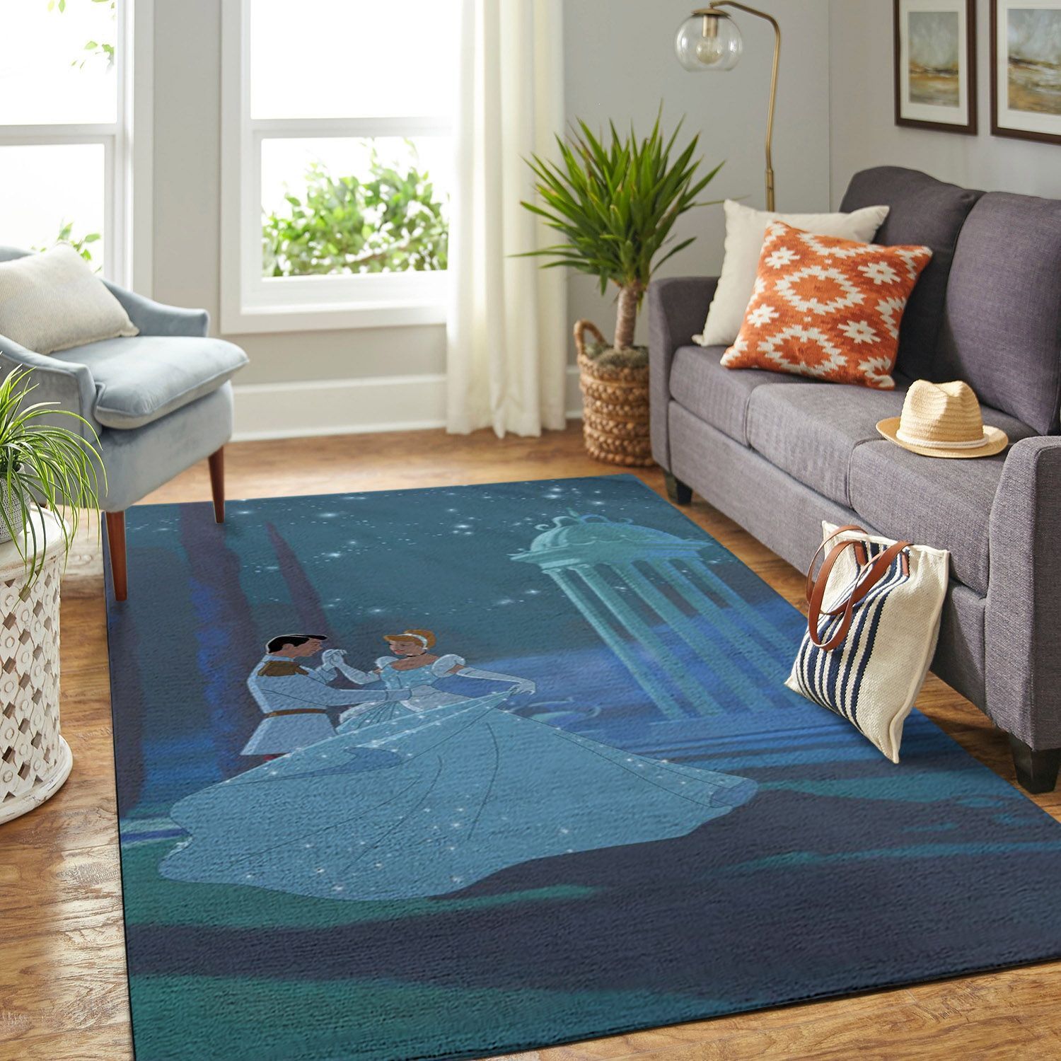 Amazon Cinderella & Prince Dancing Living Room Area Rug