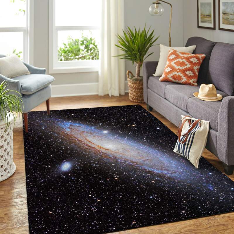 The Colorful Andromeda Galaxy Living Room Area Rug