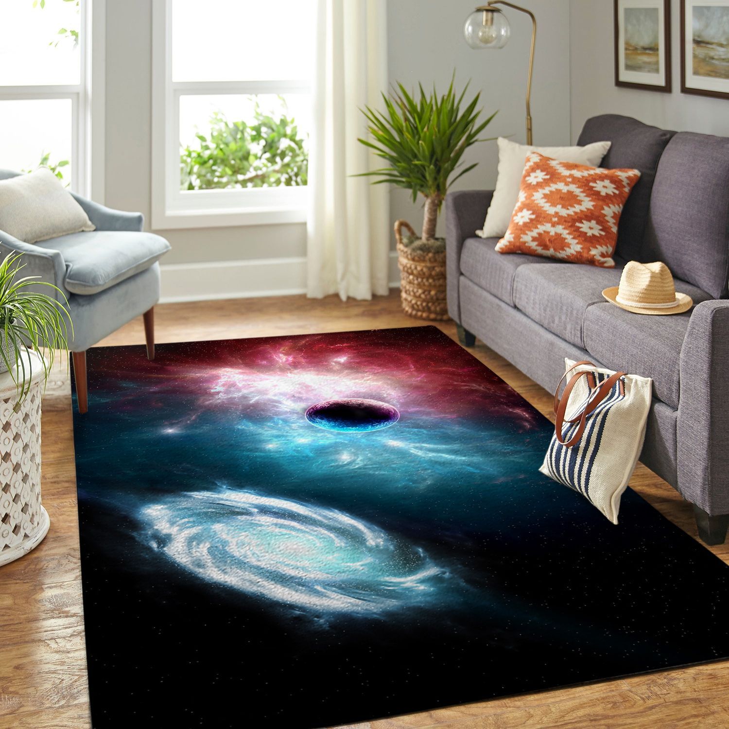 Amazon Colorful Galaxy Living Room Area Rug