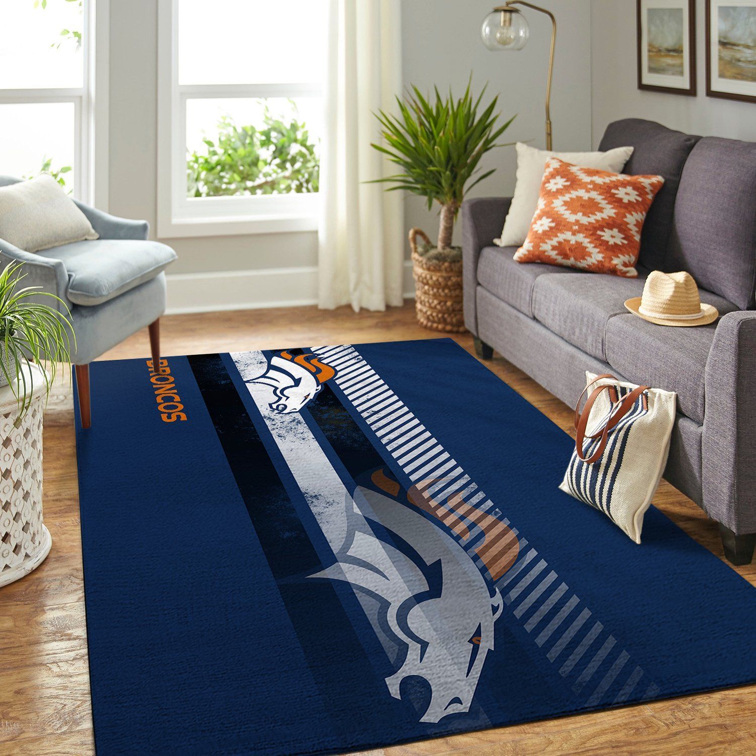 Amazon Denver Broncos Living Room Area Rug