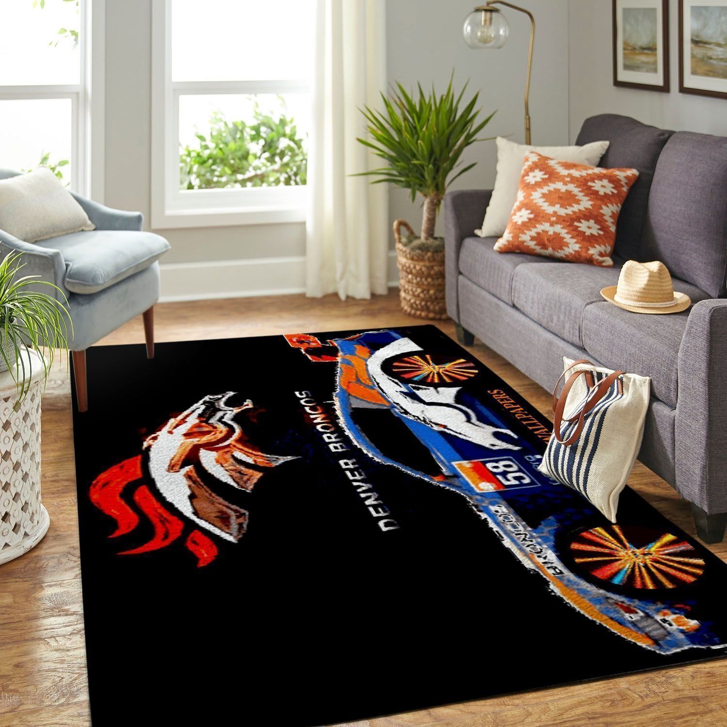 Amazon Denver Broncos Living Room Area Rug