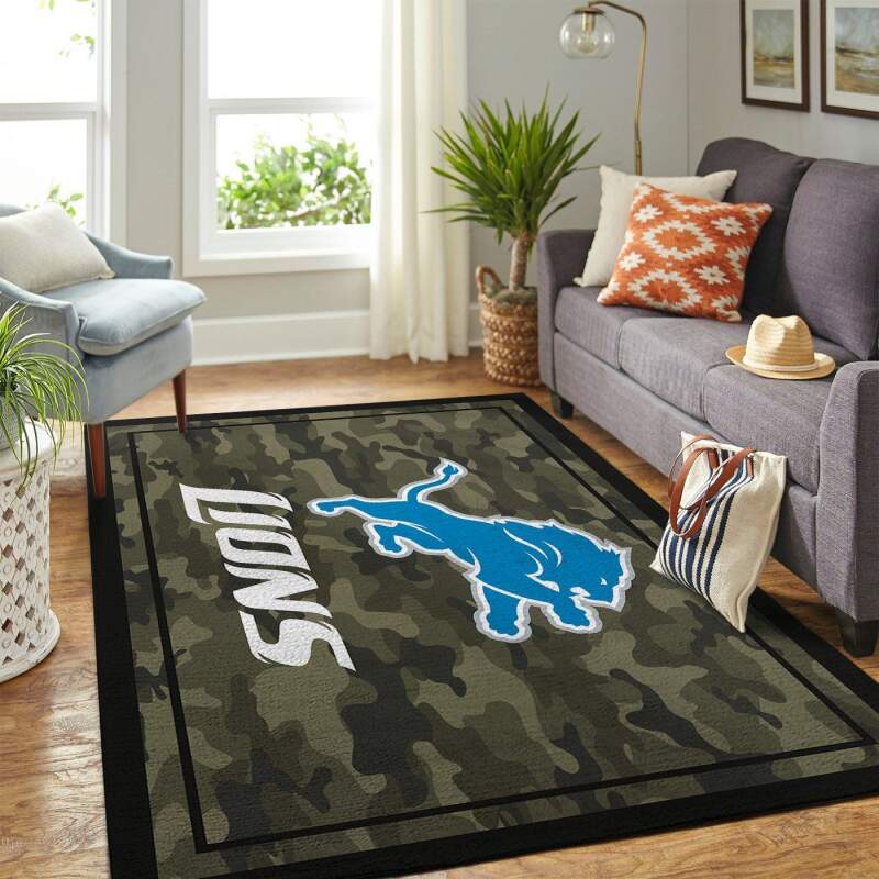 Amazon Detroit Lions Living Room Area Rug