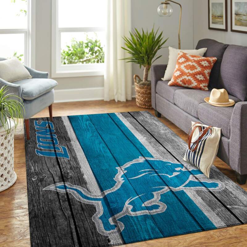 Amazon Detroit Lions Living Room Area Rug
